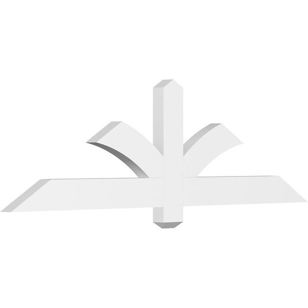 Ekena Millwork Redmond Architectural Grade PVC Gable Bracket, 60"W x 17 1/2"H x 2"D x 4"F, 7/12 Pitch GBP060X18X0204RED00 - main